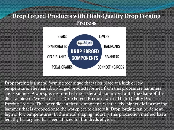 drop forged products with high quality drop