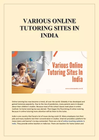 online tutoring has now become a trend all over