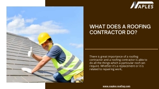 What does a Roofing Contractor do