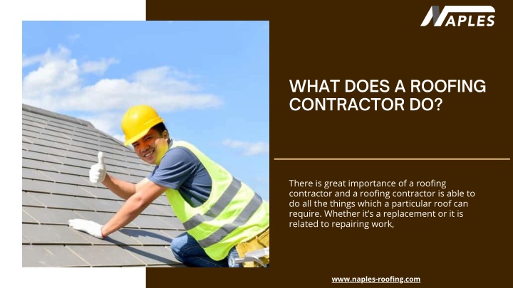 what does a roofing contractor do