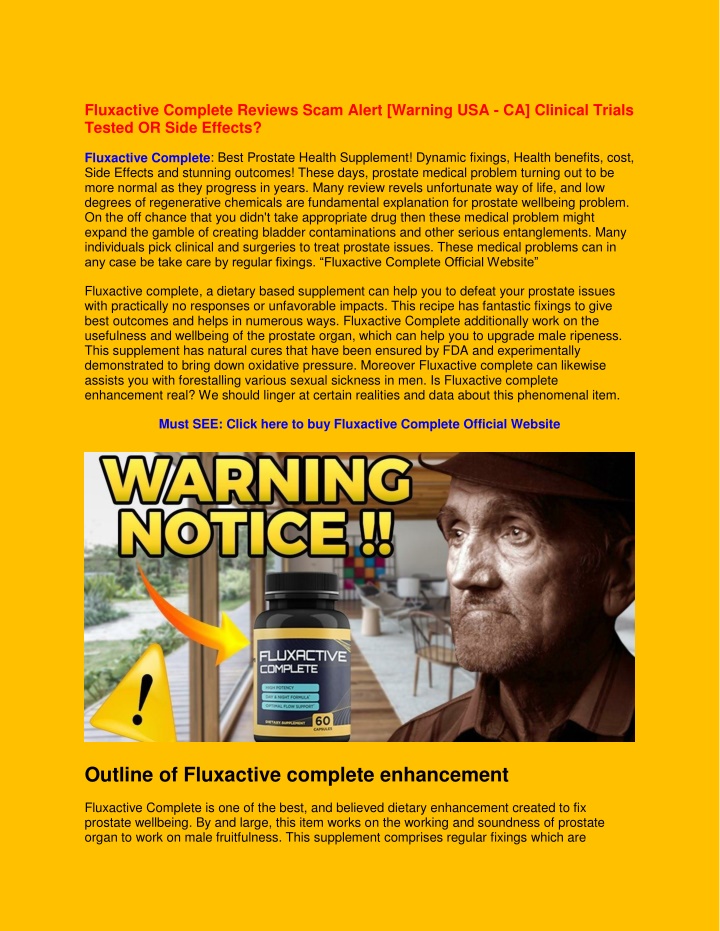 fluxactive complete reviews scam alert warning