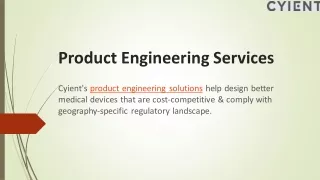 Product Engineering Services | Cyient