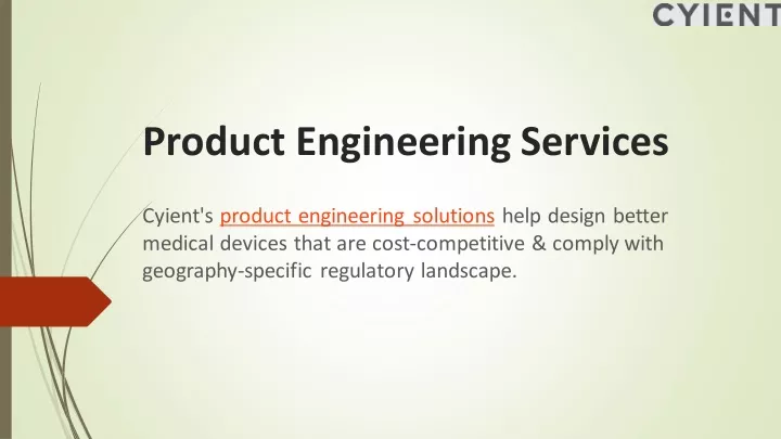 product engineering services