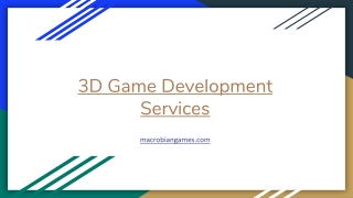 3D Game Development Services