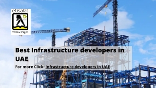 Best Infrastructure developers in UAE