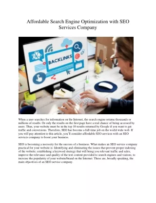 affordable search engine optimization with