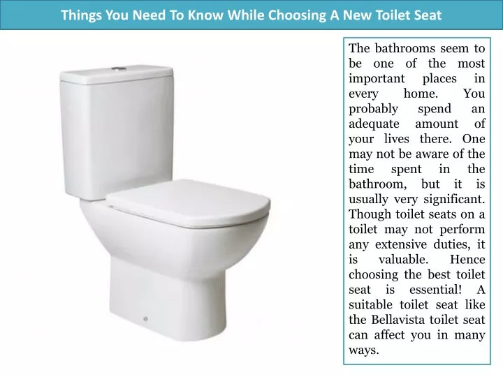 things you need to know while choosing a new toilet seat