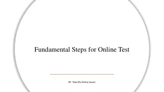 fundamental steps for online test
