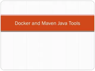 docker and maven java tools