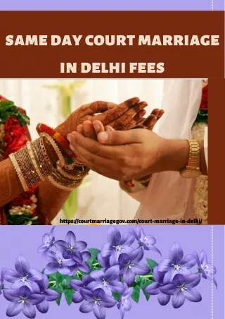 same day court marriage in delhi fees