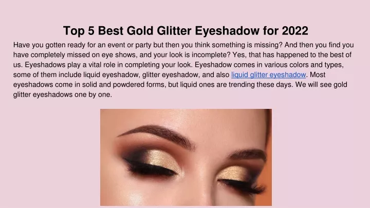 top 5 best gold glitter eyeshadow for 2022