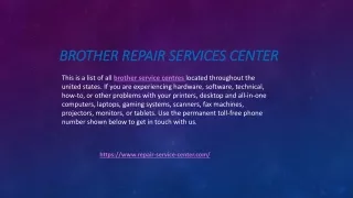 Brother Repair Services CENTER