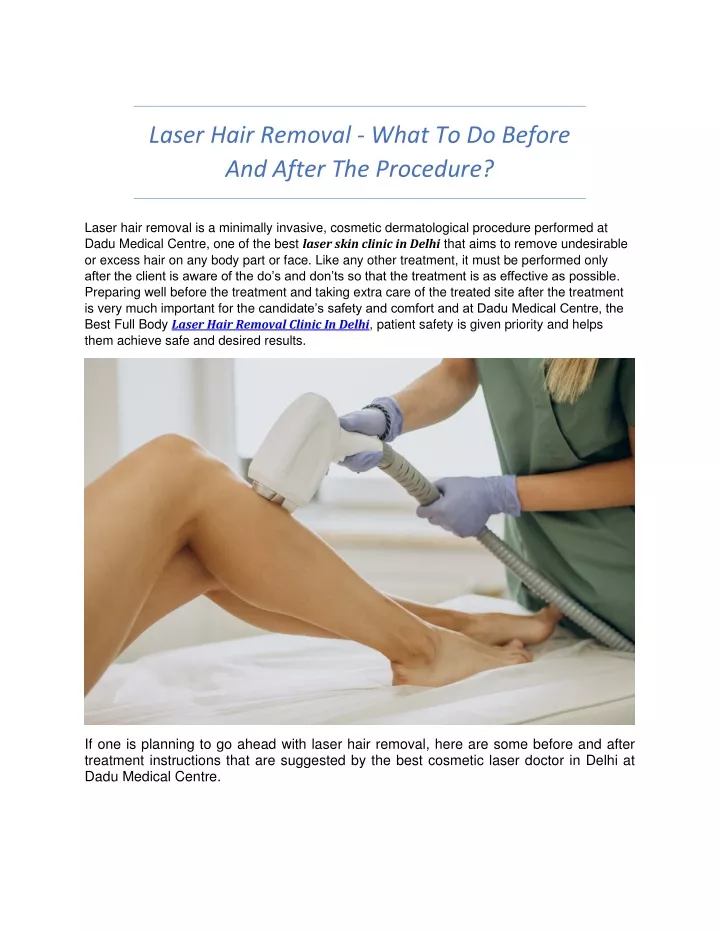 laser hair removal what to do before and after