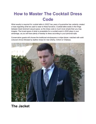 How to Master The Cocktail Dress Code