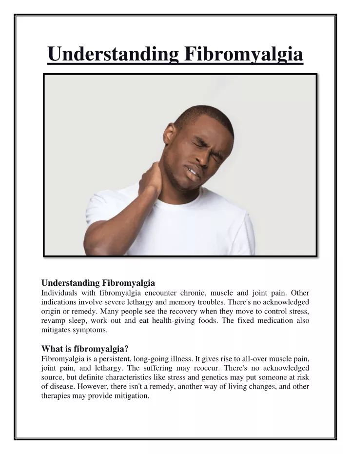 understanding fibromyalgia