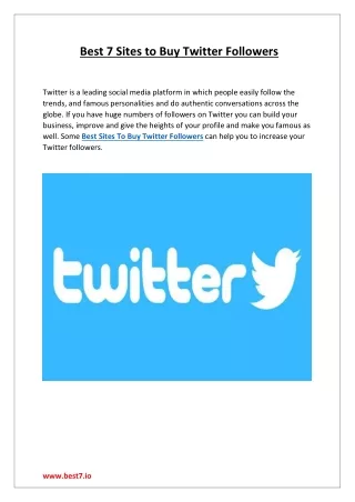 Best 7 Sites to Buy Twitter Followers