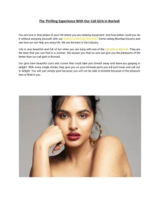 Escorts in borivali, Mumbai