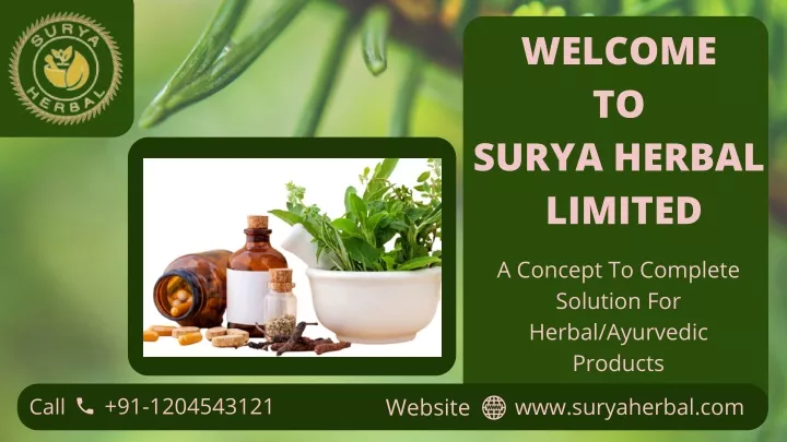 welcome to surya herbal limited