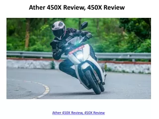 Ather 450X Review, 450X Review