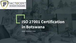 ISO 27001 Certification in Botswana