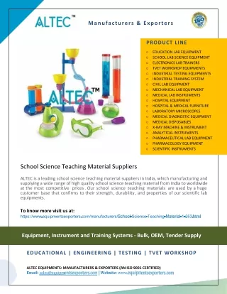 School Science Teaching Material Suppliers