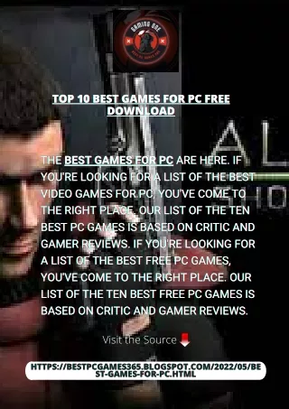 top 10 best games for pc