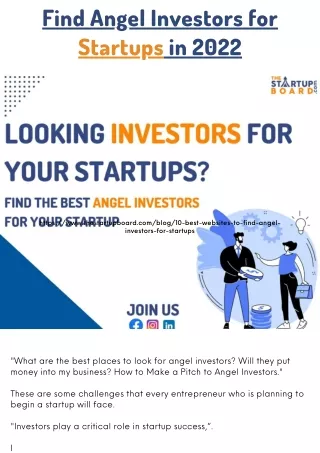 FIND THE BEST ANGEL INVESTORS FOR YOUR STARTUP