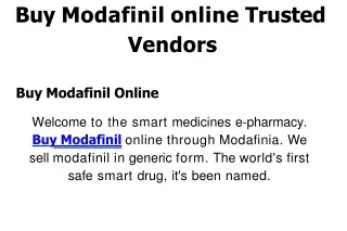 Buy Modafinil online Trusted Vendors