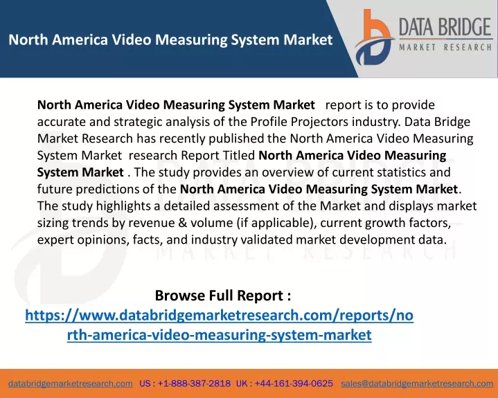 north america video measuring system market