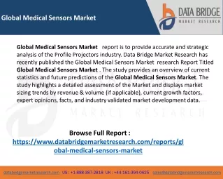 global medical sensors market