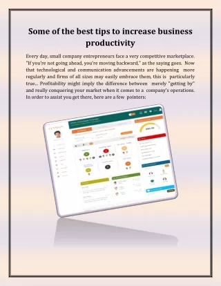 Some of the best tips to increase business productivity