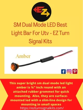 SM Dual Mode LED Best Light Bar For Utv - EZ Turn Signal Kits
