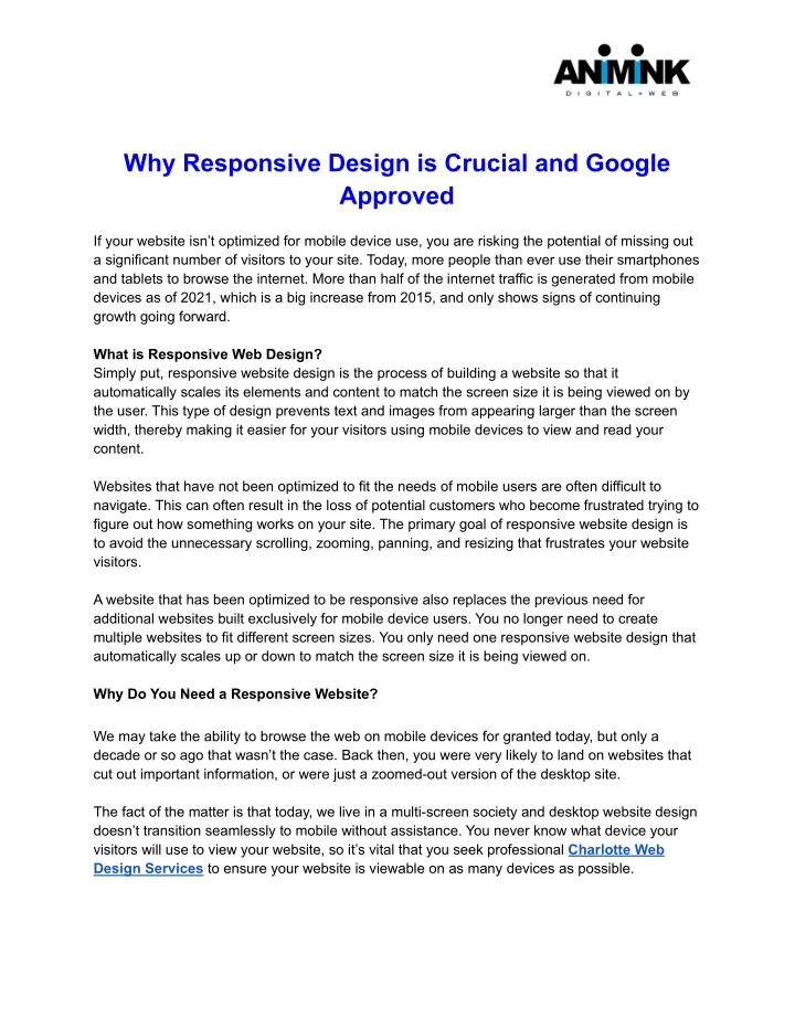 why responsive design is crucial and google