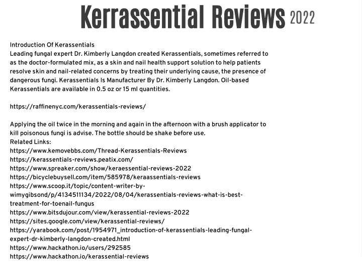 kerrassential reviews 2022