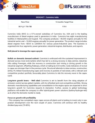IIFL Cummins India Ltd