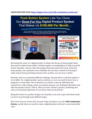 100K Commission System Review - & OTO Legit or SCAM! Exposed
