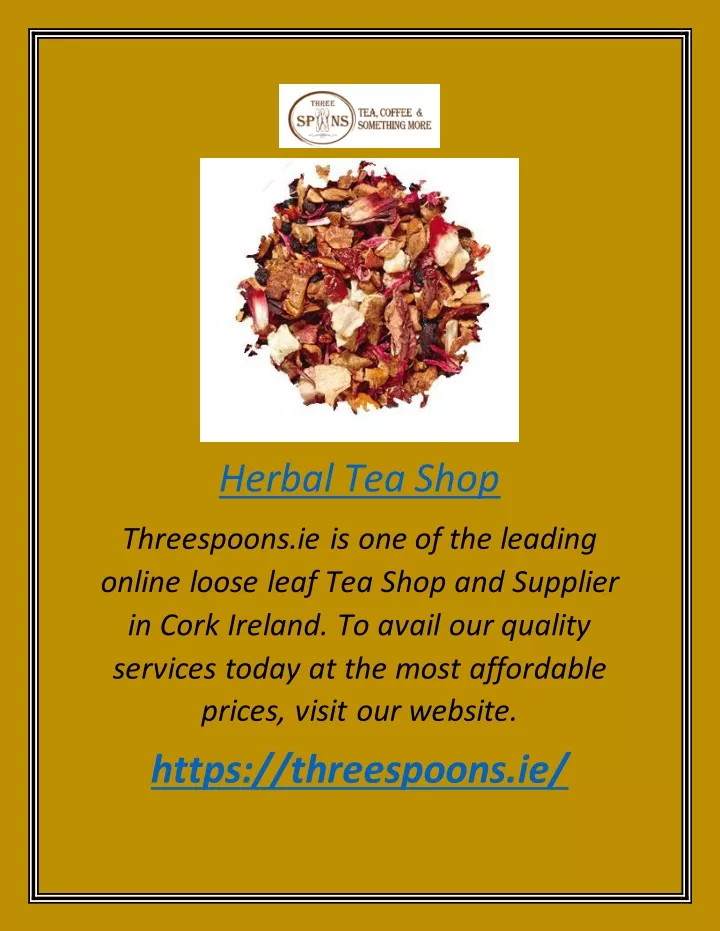 herbal tea shop