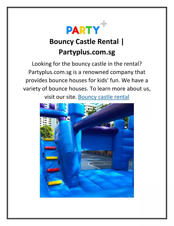 bouncy castle rental partyplus com sg