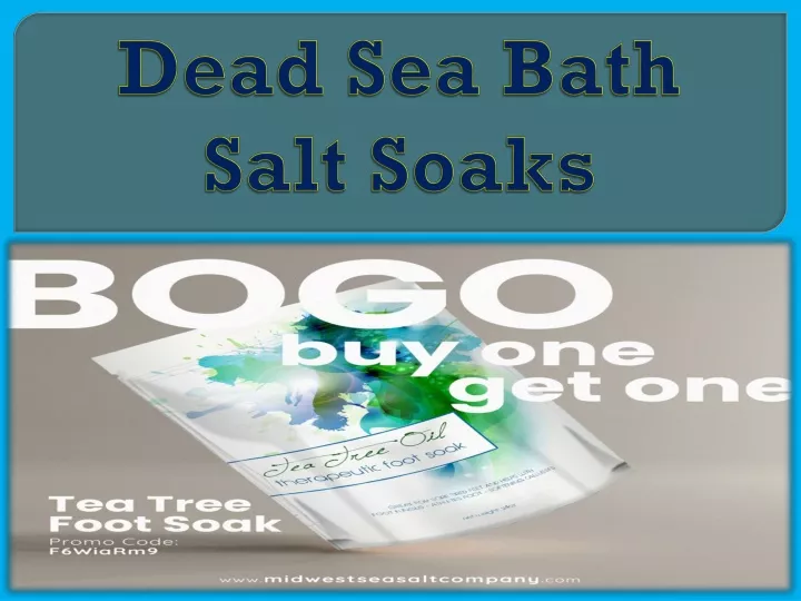 dead sea bath salt soaks