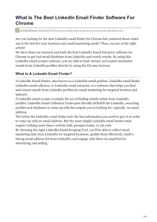 what is the best linkedin email finder software