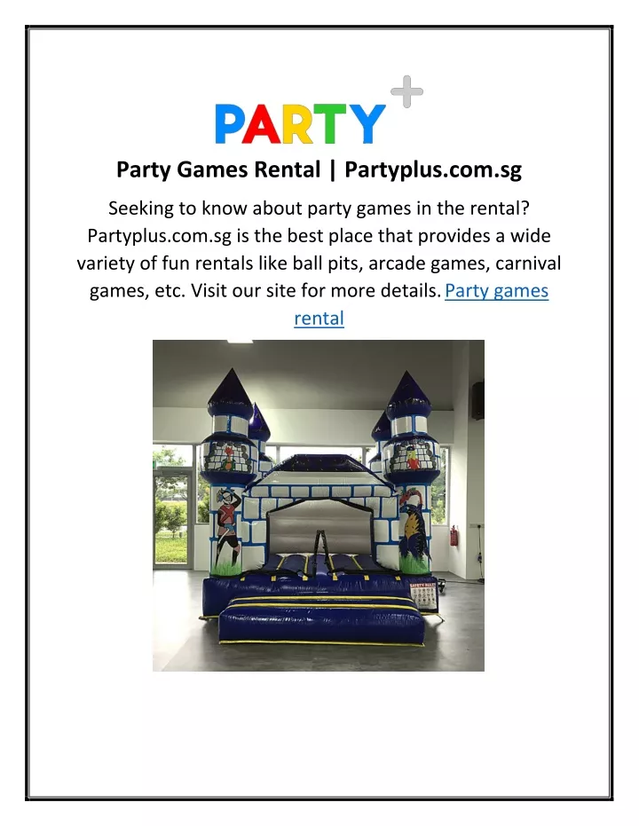 party games rental partyplus com sg