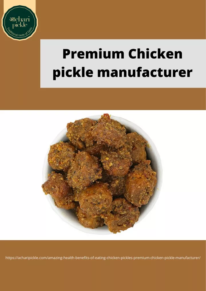 premium chicken pickle manufacturer