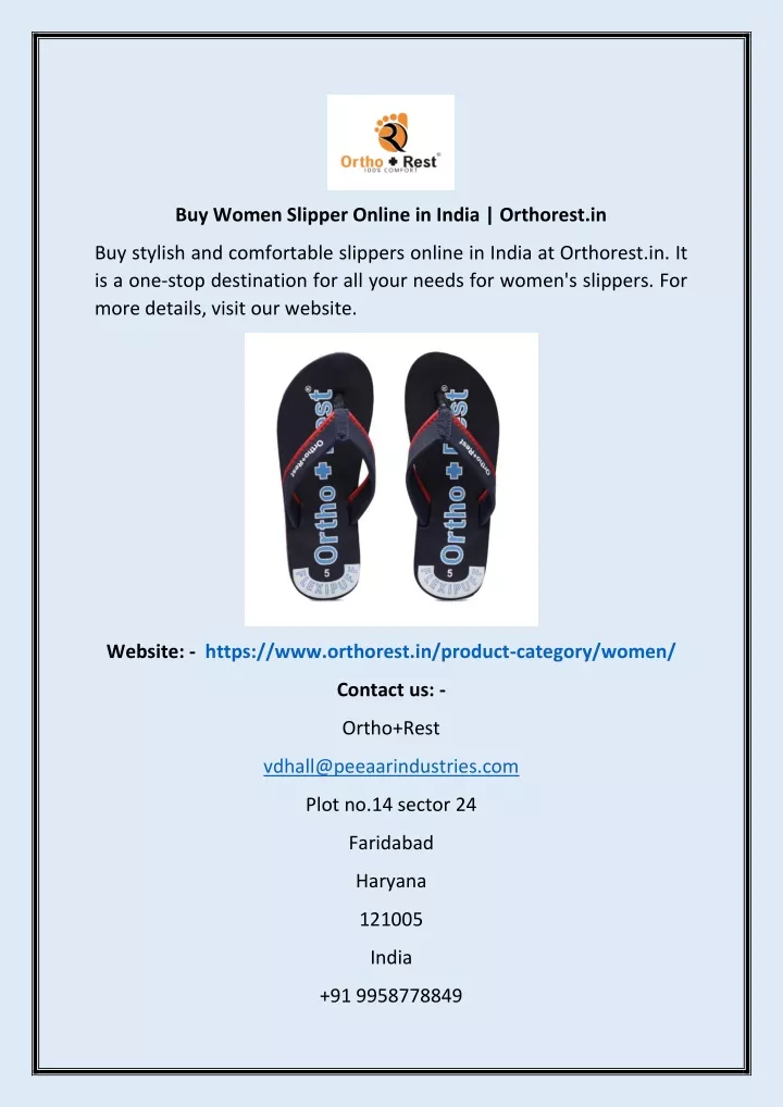 buy women slipper online in india orthorest in