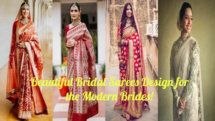 beautiful bridal sarees design for the modern