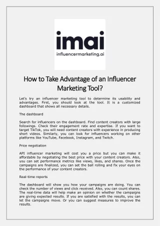 How to Take Advantage of an Influencer Marketing Tool.docx
