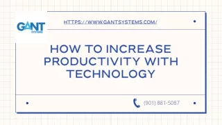 How to increase productivity with technology