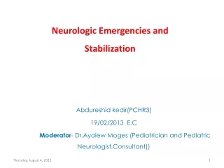 Neurologic Emergencies in Pediatrics