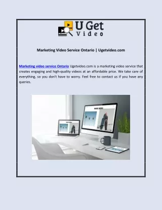 Marketing Video Service Ontario | Ugetvideo.com