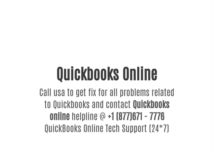 quickbooks online call
