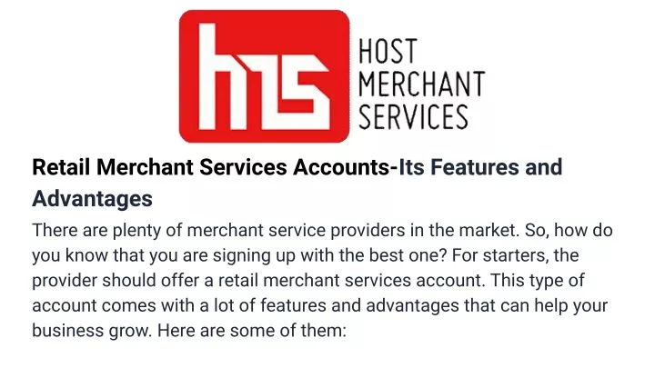 retail merchant services accounts its features